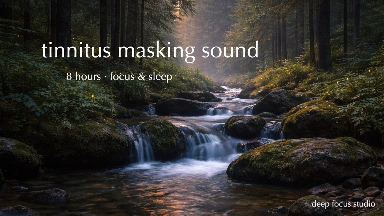 tinnitus masking sound – white & pink noise blend | 8 hours | no midroll ads | deep focus studio