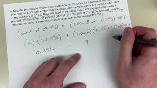 Naplex practice question (level difficulty: hard) - mixing two different percentage strengths
