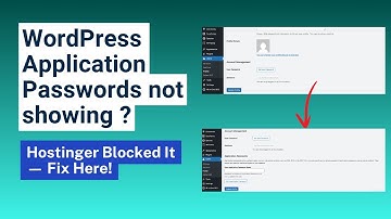 Application Passwords Not Showing in WordPress? (Hostinger Fix)
