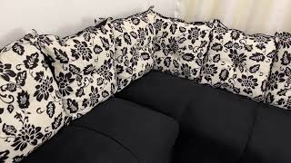 Conjunto De Sofá De Canto 2 X 3 Lugares Félix Preto