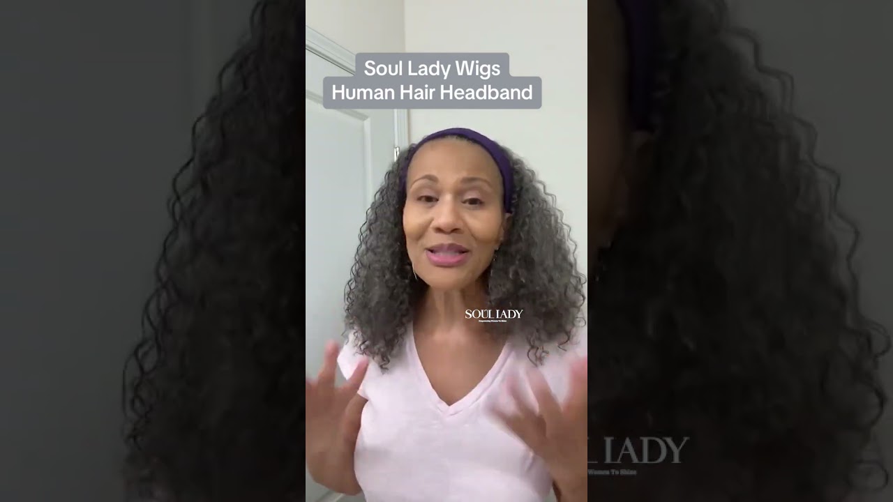 Salt & pepper headband wig