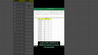 You must know Day, month, year function excel #excel #edexcel #exceltips #exceltricks #exceltutorial