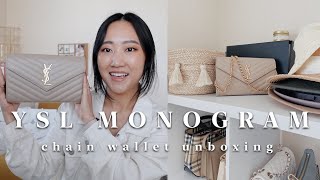 YSL MONOGRAM CHAIN WALLET WOC UNBOXING