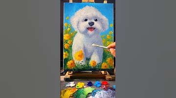 How to Draw a Cute Puppy Step by Step #huyhoihoaart #acrylicpainting