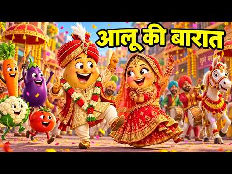 Aloo Ki Nikli Barat | आलू की निकली बारात | Hindi Rhymes For Kids | Baby Songs | Chiku Rhymes