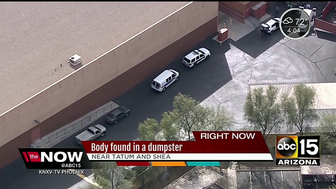 Body found in a dumpster Thursday in north Phoenix - YouTube