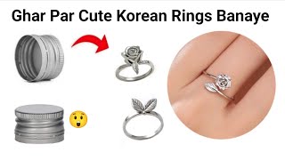 DIY homemade couple love rings🥰😍/how to make rings from waste/homemade ring/best ring ever!
