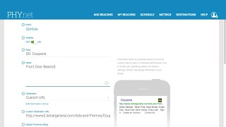 Physical Web Beacon Naming and Sorting Control with PHY.net