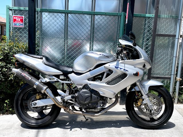 VTR1000F サイレンサーマフラー 左右 MBB E1 ホンダ 純正  バイク 部品 SC36 ファイアーストーム 逆車 カスタム素材に 凹み無し 車検 Genuine:22324679