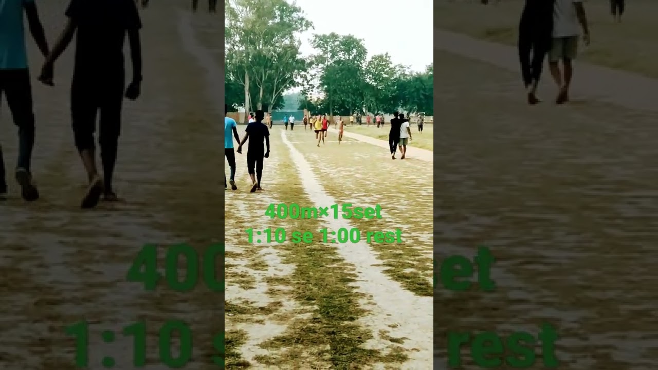 400 meter  15 set rest 1 minut 
