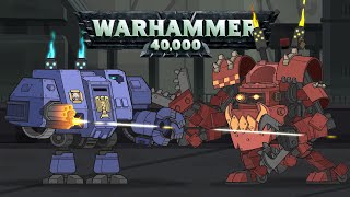 Дредноут Mk.V vs Смертодред орков - Мультики про танки ( Warhammer 40000 )