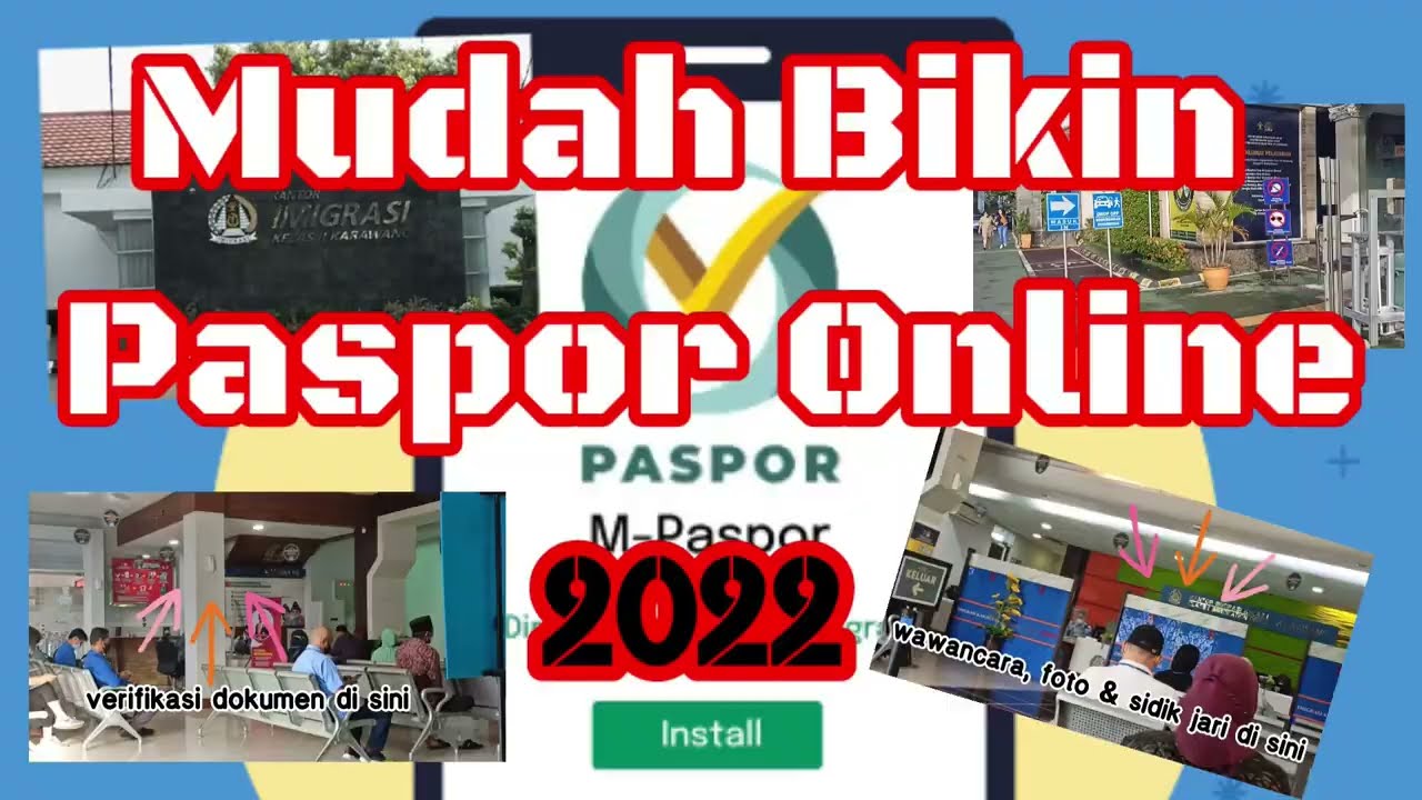 CARA MEMBUAT PASPOR ONLINE 2022 | UNTUK ANAK | di Karawang | #paspor #