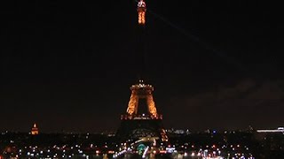 Raw: Eiffel Tower Goes Dark for Attack Victims