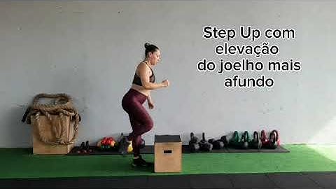 Step Up elevação do joelho mais afundo