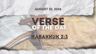 Verse of the Day | Habakkuk 2:3 [August 22, 2026]