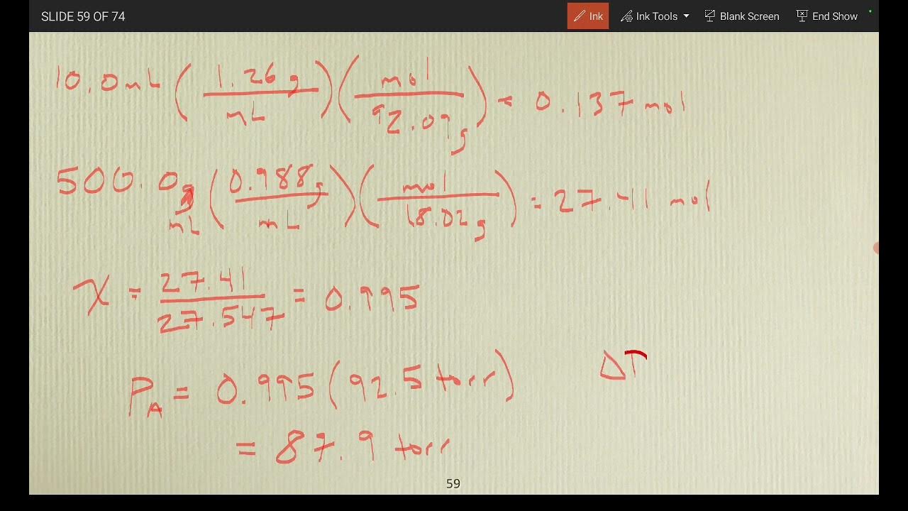 13.4: Colligative Properties Practice Problems - YouTube