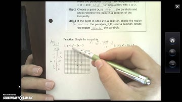 5.7 Graphing and Solving Quadratic Inequalities Notes