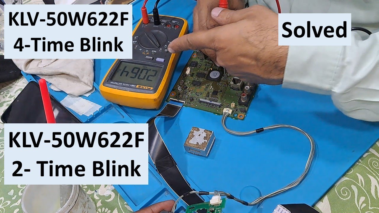 Sony Bravia KLV-50W622F Repair: Fix 2-Time & 4-Time Red Blink Errors (Vinod Kenny Solution Guide)