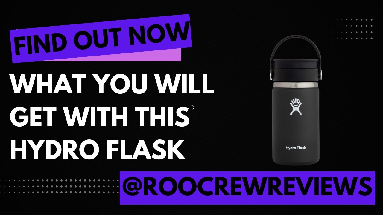 Hydro Flask 12 oz Wide Mouth Bottle with Flex Sip Lid.