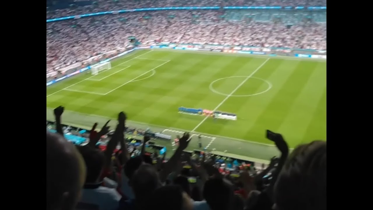 UEFA Euro 2020 final pre match atmosphere and England national anthem. Sunday 11th July 2021