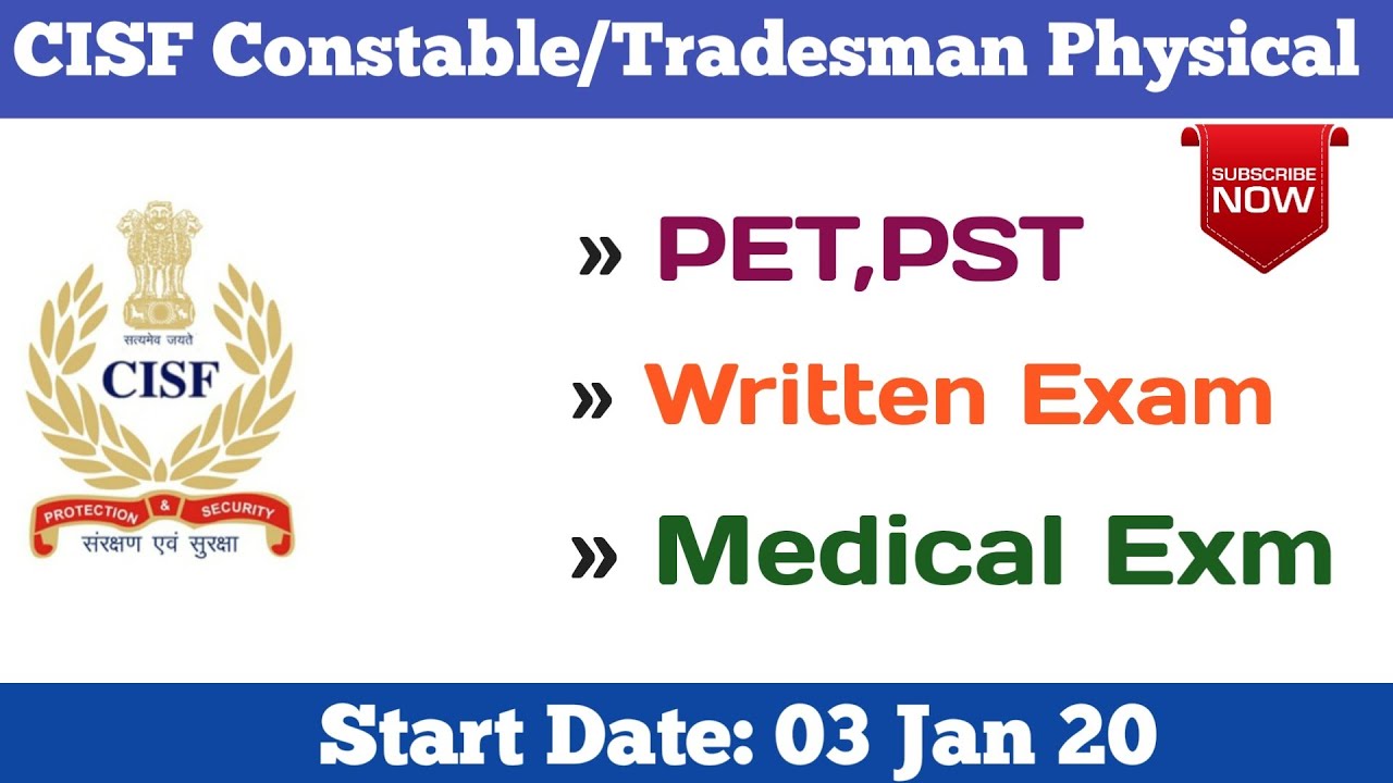 CISF Constable/Tradesman Physical & Trade Test Full Details Video - 2020 👍👍👍