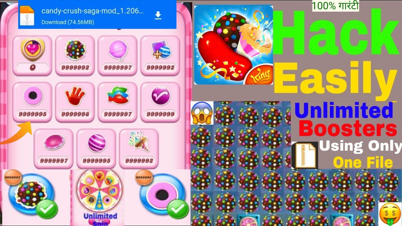 How to Hack Candy crush saga  (Unlimited boosters+unlocked all  levels)(Latest version) in 2022 