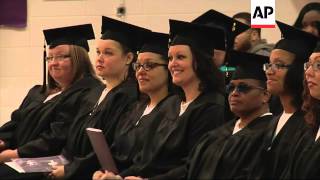 While serving time in prison, nine female inmates at a Tennessee prison earned associate degrees. We