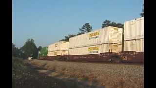 KCS SD70MAC #3953 leads NS #220 at Taylor, Georgia - 6/23/12