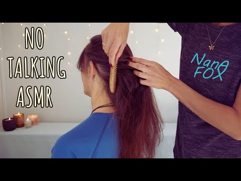 Hair combing and hair play ASMR for Sleep | No Talking with Elisabeth's long hair