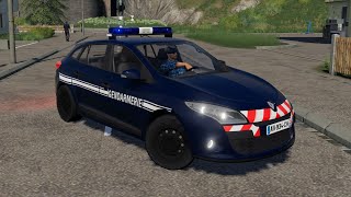 Renault Megane GENDARMERIE - Farming Simulator 2019 - Police Car [FS 19 LS 19 Car Vehicle Mod] screenshot 5