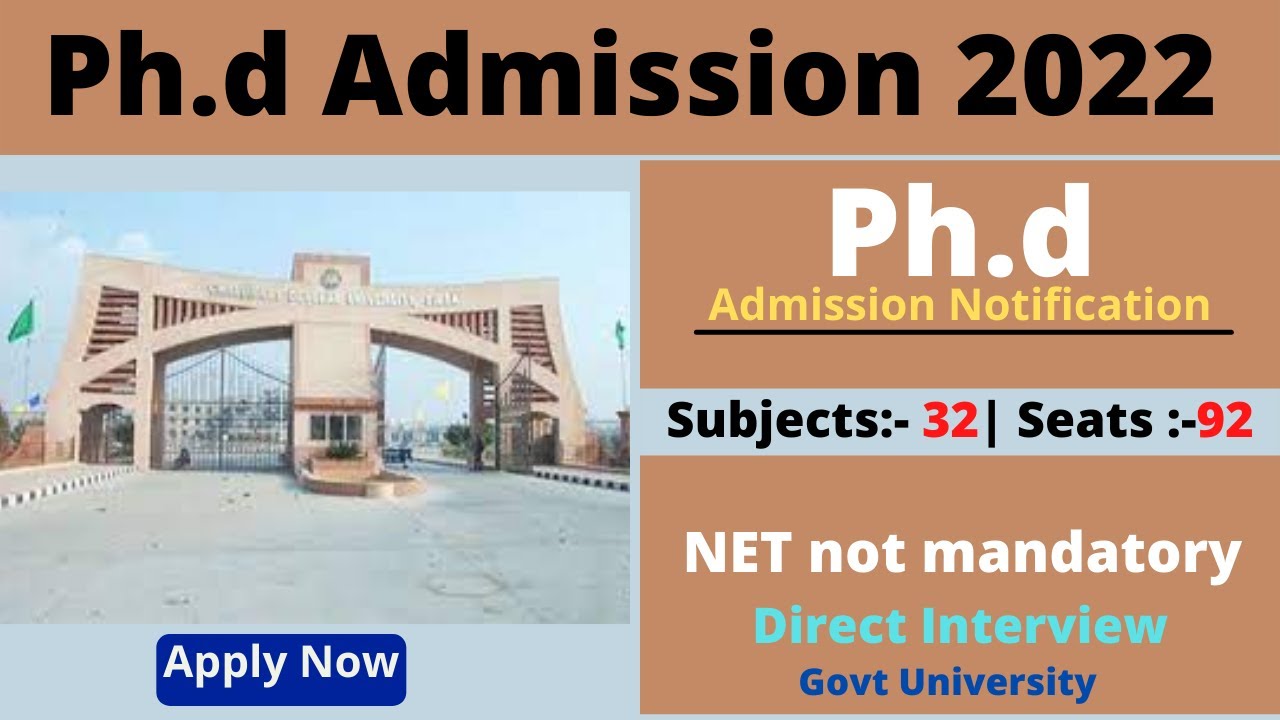 phd admission 2022 in govt universities| phd notification 2022-23|cdlu phd admission @theteacherexam