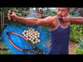 Making the best Naga slingshot and shooting small target.