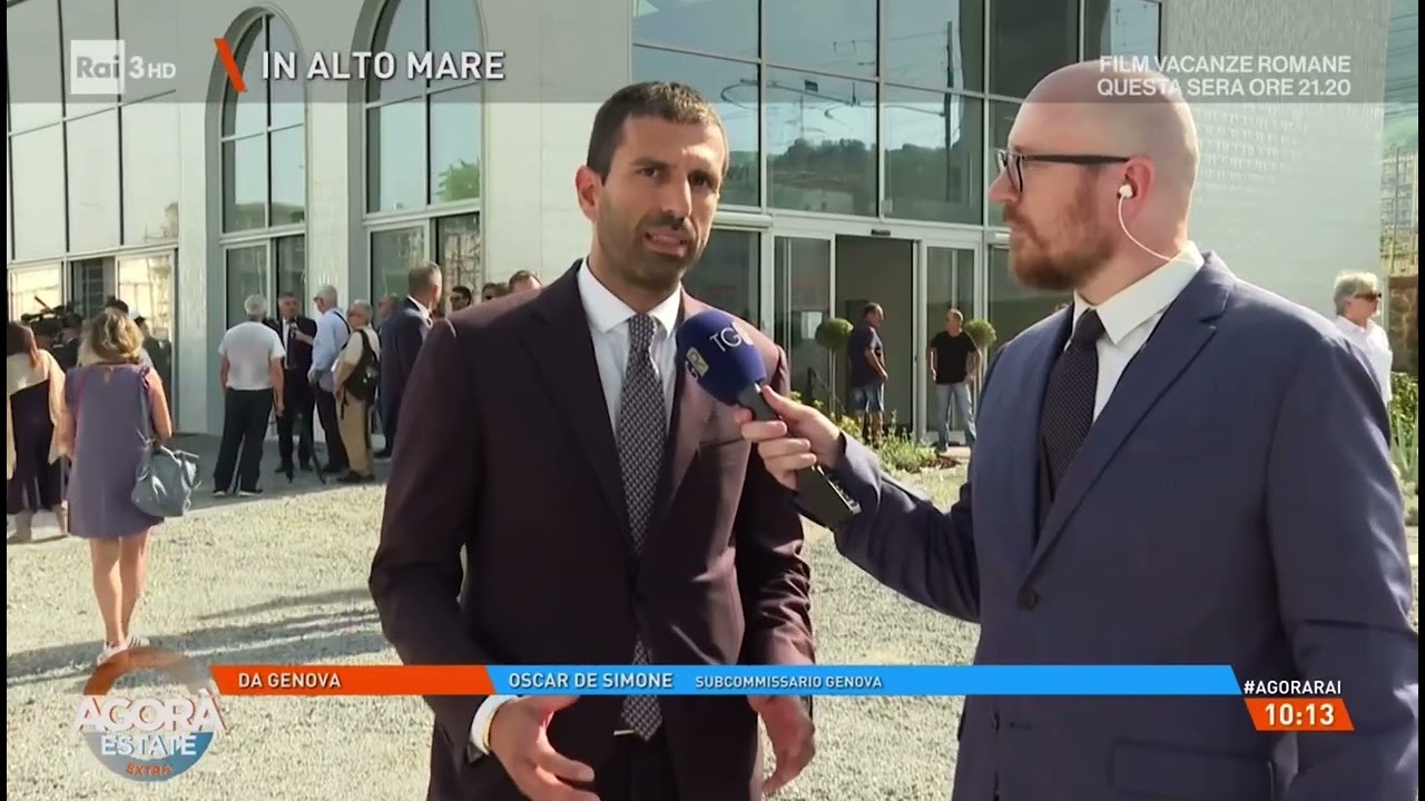 Carlo De Simone ospite di Agorà Estate 14/08/2025 - Genova ricorda il crollo del Ponte Morandi