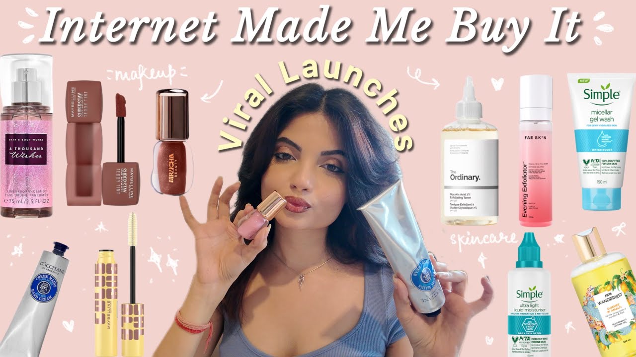Internet Made Me Buy It ₊‧ 𐙚 ‧₊ 🧃 Viral New Launches ✨ Mrucha Beauty, Maybelline, Fae & More 🎀♡