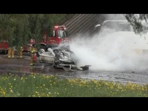 Fiery Fatal Rollover Crash