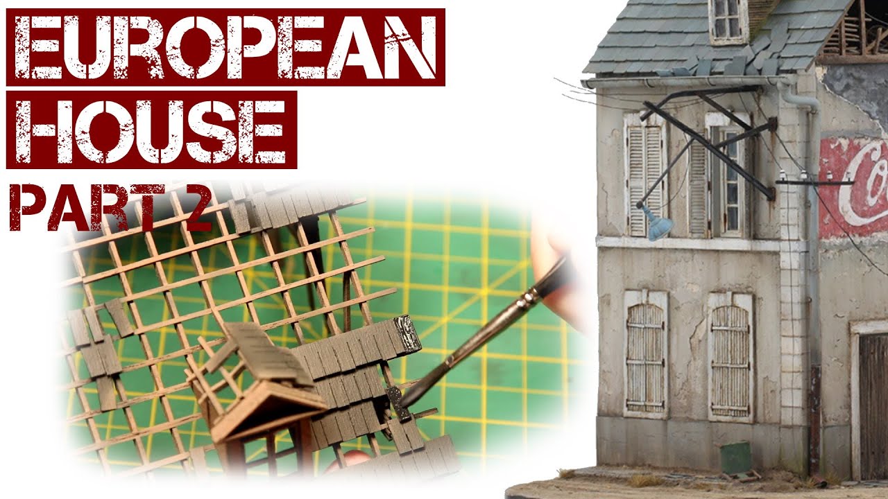 European House model kit construction and painting (135 scale model kit) YouTube