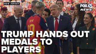 Trump hands out World Cup medals to Spain