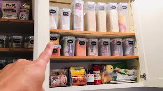 My Daily Dozen pantry organization system👩🏻‍🍳#dailydozen #vegancooking #wfpb
