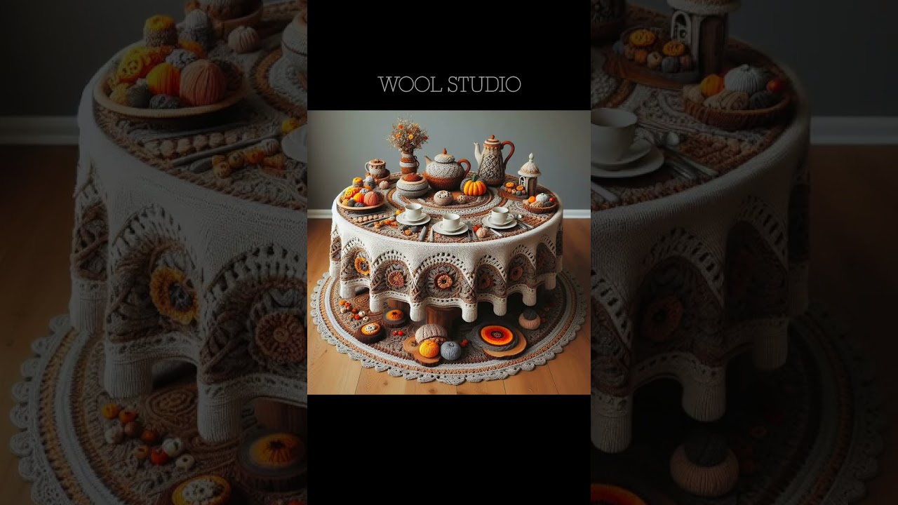 Beautiful crocheted tablecloth design ideas  