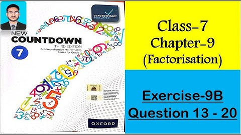 Class 7 Math Exercise 9B Question 13 to 20 |  MCQs | New countdown third edition class 7 exercise 9B