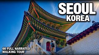 Seoul Korea's ROYAL Neighborhood | Gwanghwamun - Deoksugung Palace - Gyeongbokgung Palace 4K HDR