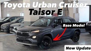 New Toyota Urban Cruiser Taisor 2026 E Base Model Review
