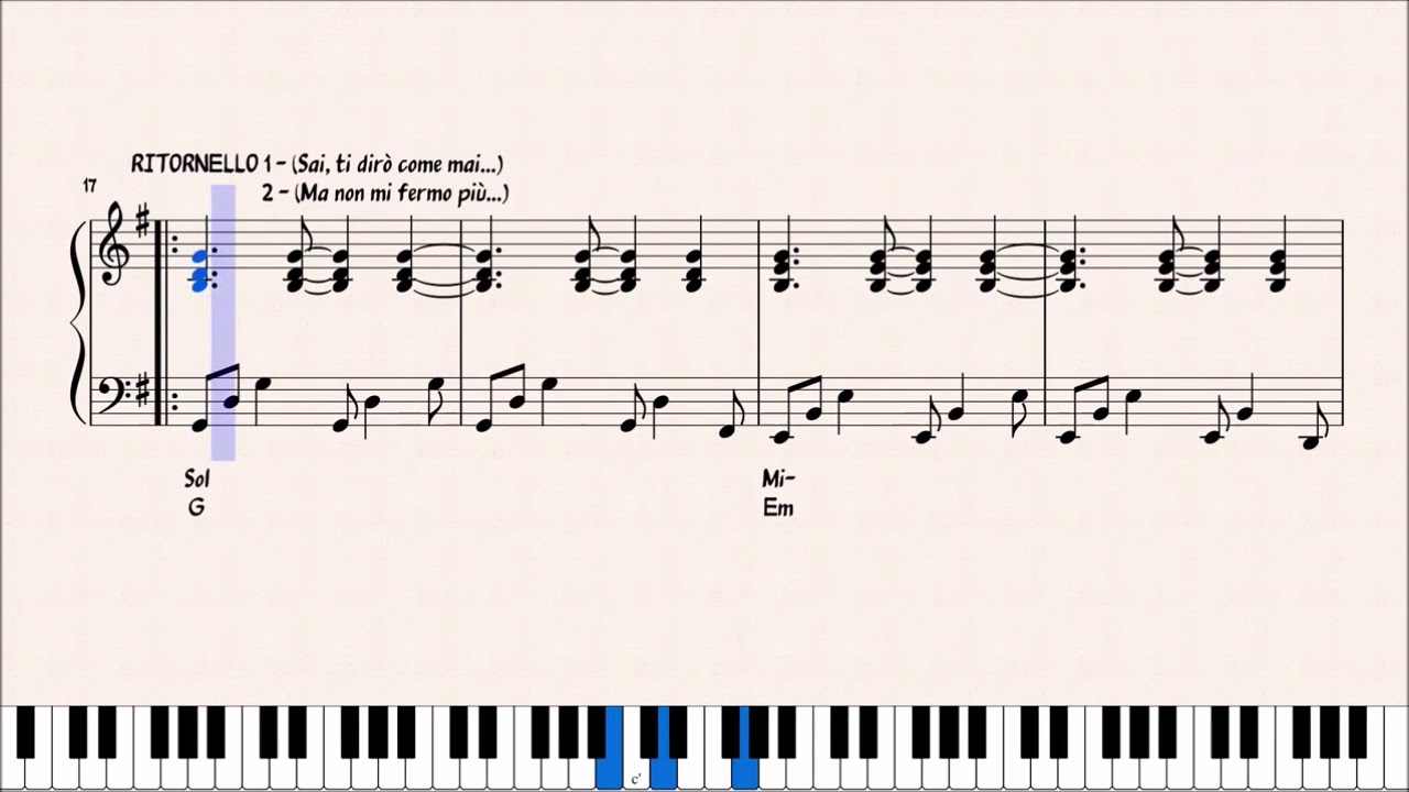 VUOTO A PERDERE - NOEMI - ACCOMPAGNAMENTO PIANISTICO