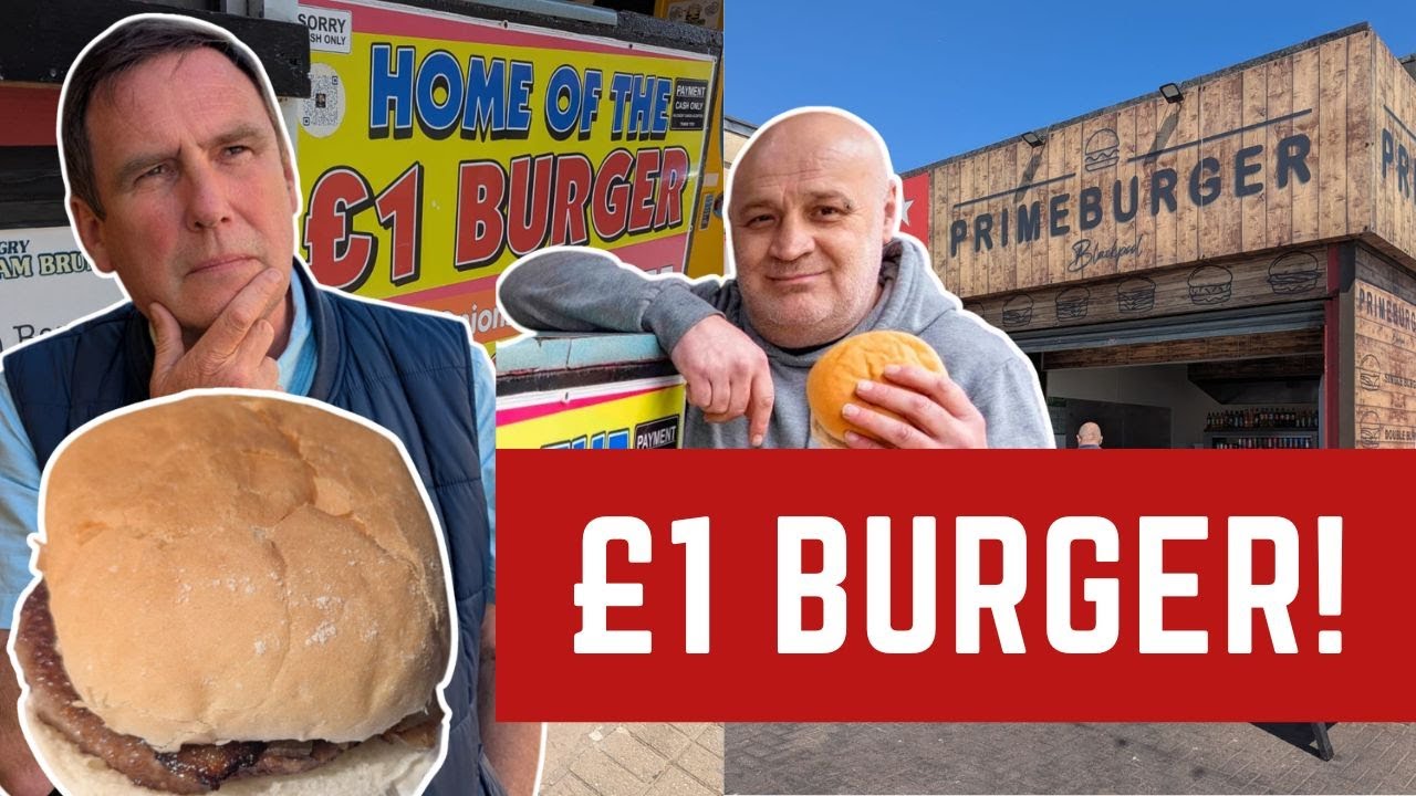 I Review The FAMOUS BLACKPOOL £1 BURGER! WHO WINS!?