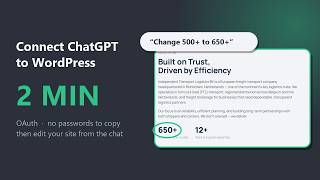 Connect ChatGPT to WordPress via MCP in 2 Minutes (OAuth) Guide