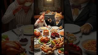 Fat Orange Cat Betrays Shrimp Friend #orangecat #fatcat #funny