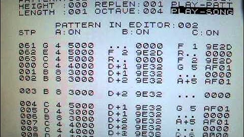 ZX81 + zon-x sound board playing soundtracker music,