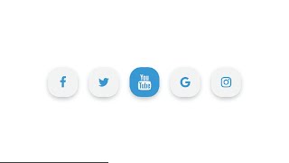 social media buttons with awesome animation hover effects using html and css