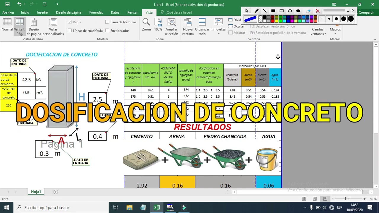 Dosificacion De Concreto Hoja De Calculo Gratis YouTube