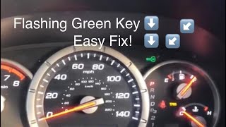 HONDA CRANKS BUT NO START  - FLASHING GREEN KEY ON DASH - EASY FIX!!!